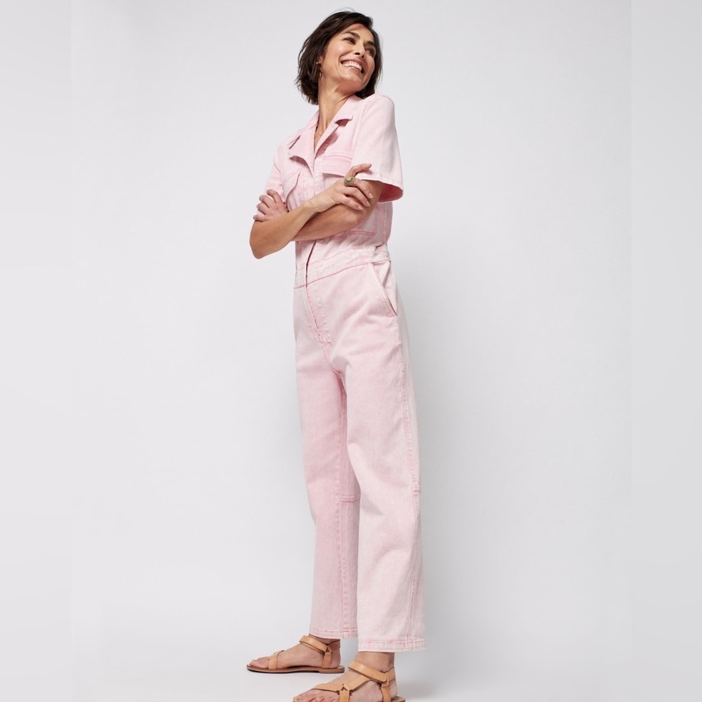 NWT Faherty Blythe Pink Jumpsuit Medium